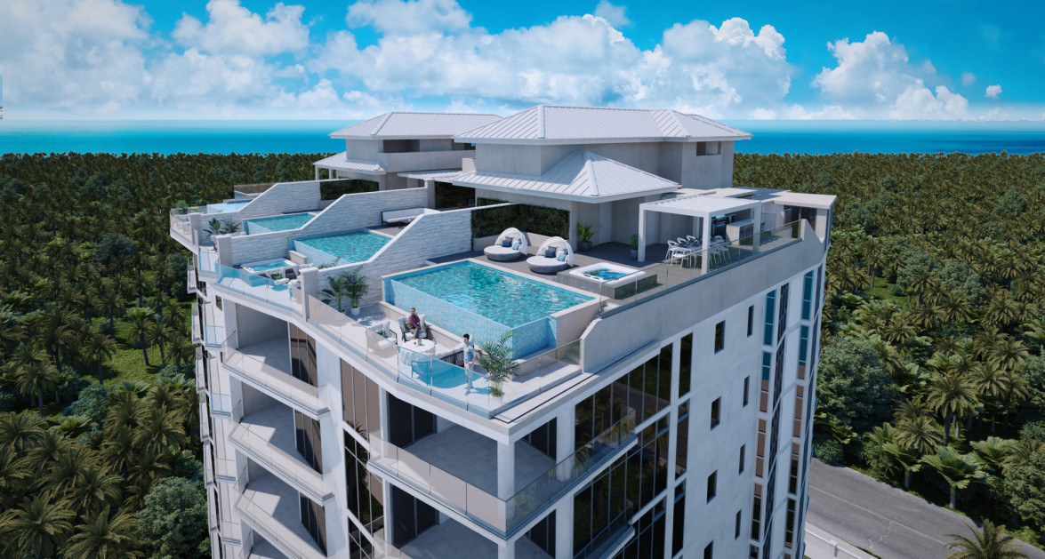#1004 Sky Villa Corner Unit, Aqua Bay Seven Mile Beach with APPROVED PLANNING - Image 2