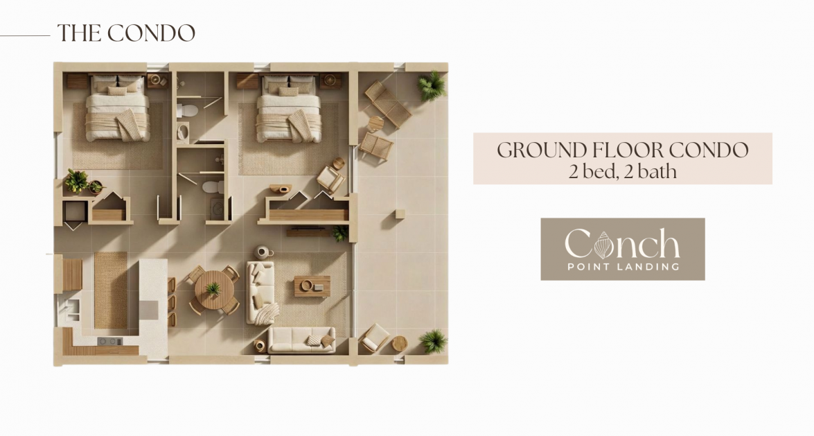 Conch Point Landing Unit 2 | Single-Level 2 Bed Condo - Image 3