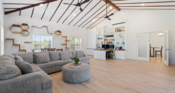 Spacious West Bay Family Home With Modern Extension, Mature Garden & Pickleball Court